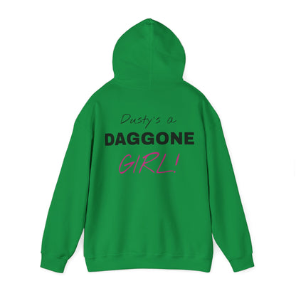 Dusty's a Daggone Girl! Unisex Heavy Blend™ Hooded Sweatshirt