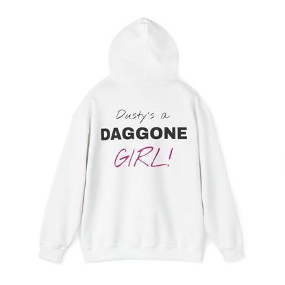 Dusty's a Daggone Girl! Unisex Heavy Blend™ Hooded Sweatshirt